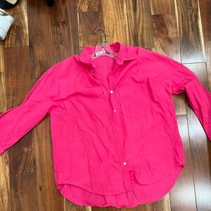 PINK ZARA COVER UP/ BUTTON DOWN
